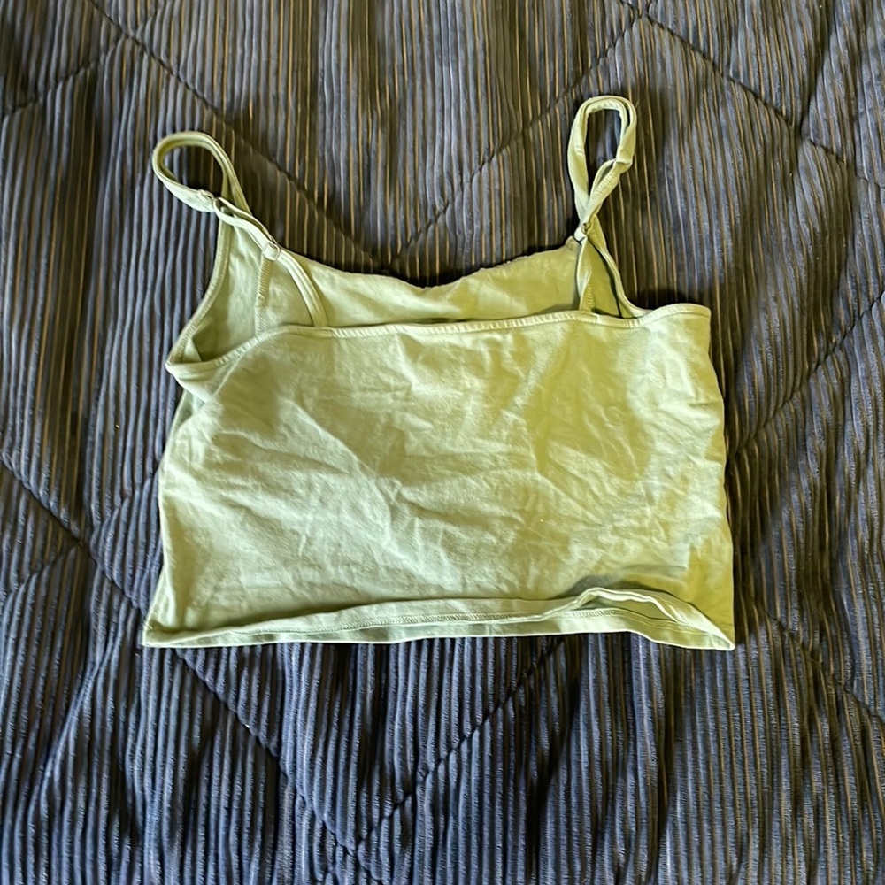 Green crop top
